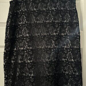 Ann Taylor Black Lace Skirt - Size 10